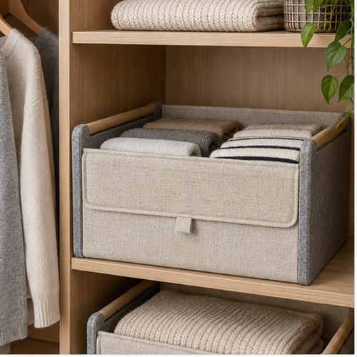 Avenlora FoldRail Closet Shelf Bin